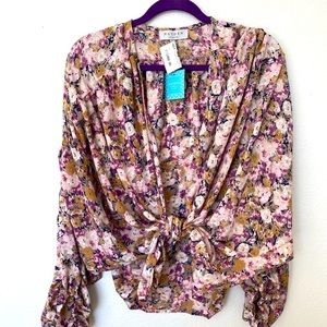 Long sleeve floral blouse